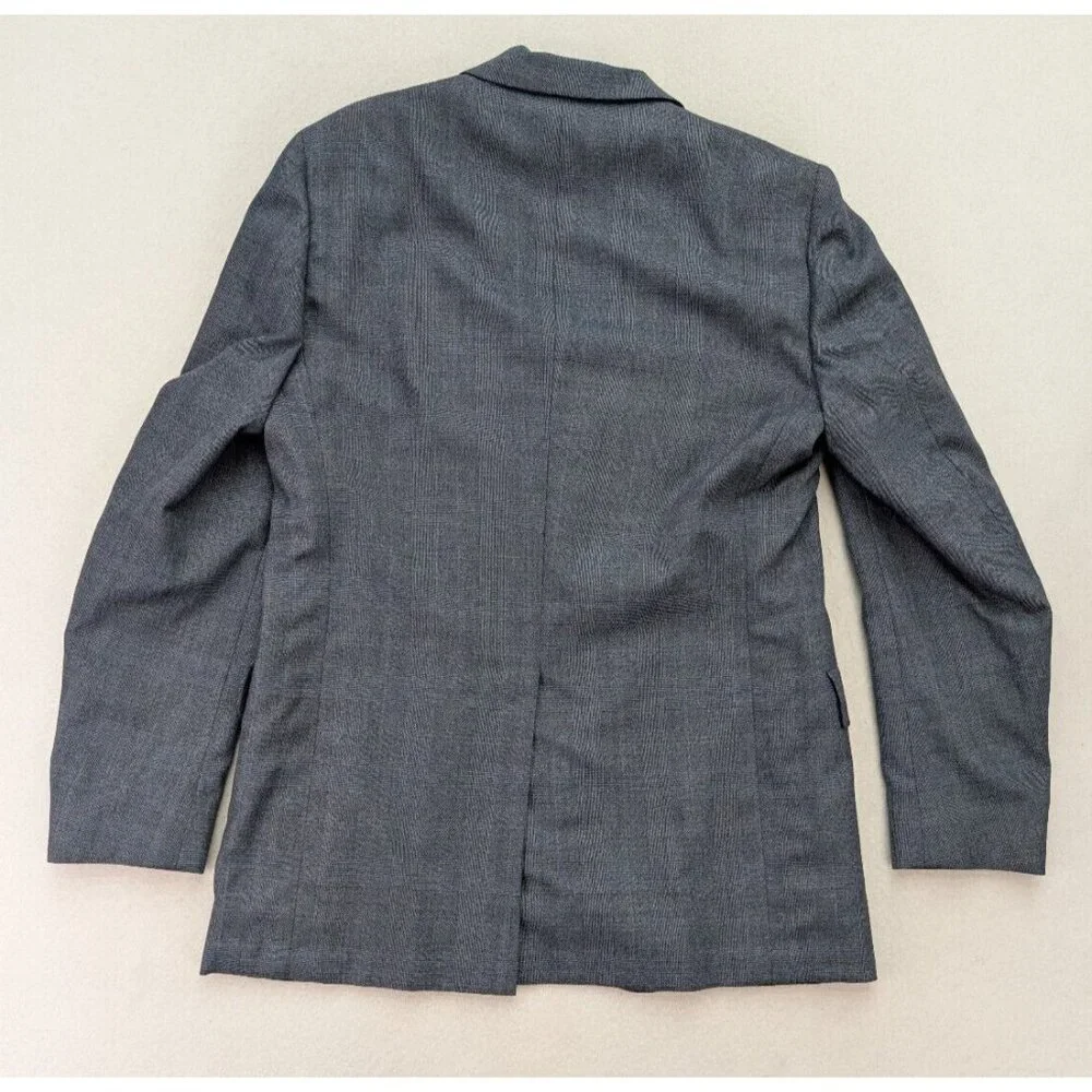 Hart Schaffner Marx Vintage Men's Blazer Jacket Sport Coat Size 40R Blue Plaid